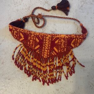 Handcrafted Beaded Fringe choker